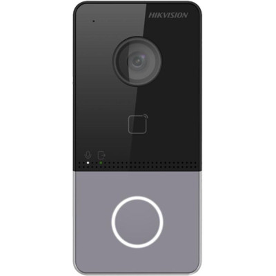 DS-KV6113-PE1(C) - IP dveřní interkom, 1-tlač., plast, čtečka karet, 2MPx kamera