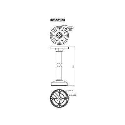 DS-1271ZJ-130-TRL - Stropní konzole pro kamery