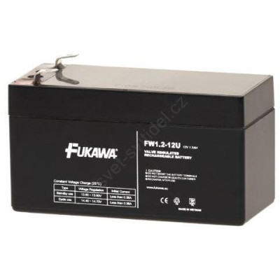 Fukawa FW 1,2-12 U - Akumulátor bezúdržbový 12V/1,2Ah, faston 4,7mm, životnost 5let