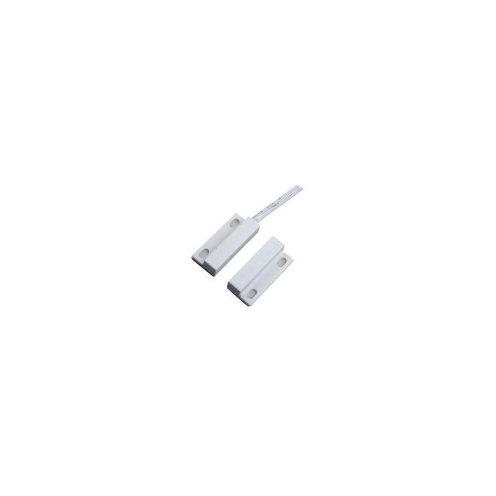 BS-2012WH - Samolepící povrchový magnetický kontakt 28 x 13 x 6,5mm, kabel, bílý