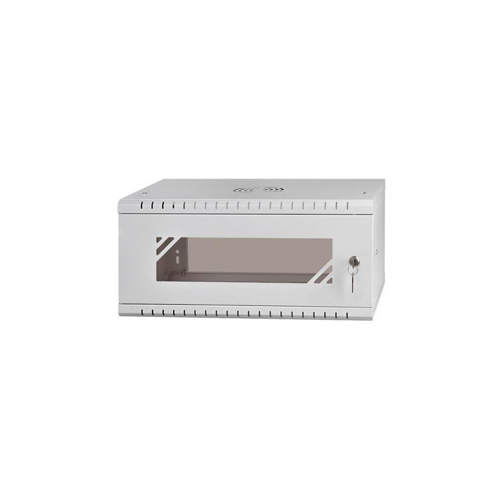 LX19-4U-450GG - LEXI-Net Basic Rozvaděč nástěnný 19" 4U 520x450, dveře sklo, šedý