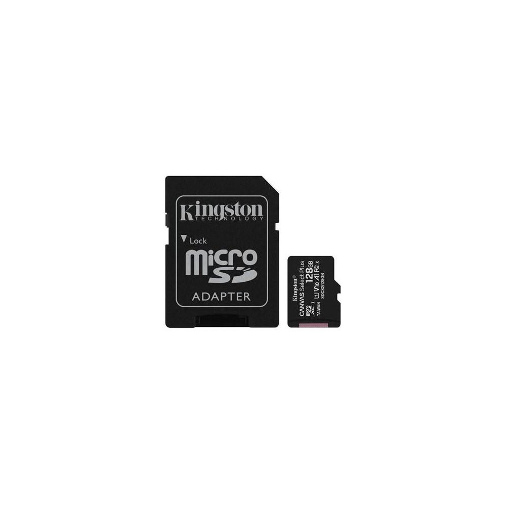 microSDXC karta 128GB - Kingston UHS-I, Class 10 + SD adapter