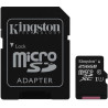 Kingston Canvas Select Plus micro SDXC 256GB Class 10 UHS-I + SD adaptér	Kapacita úložiště: 256GB	Typ paměťové karty: micro SDXC	Rychlost: 100 /85MB/s čtení/zápis	Rychlostní třída: Class 10	Rozměry: 11 mm x 15 mm x 1 mm (microSD) / 24 mm x 32 mm x 2.1 mm (s SD adaptérem)	Provozní teplota: -25°C ~ 85°C