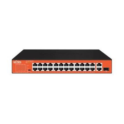 WI-PS526GH - 24FE + 1Combo SFP + 1GE PoE switch, 250m, 200W