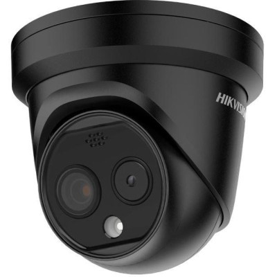 DS-2TD1228-2/QA(BLACK) - IP Turret Termo optická kamera, objektiv 2,1mm, IR 15m, Audio, Alarm, blikač, černá