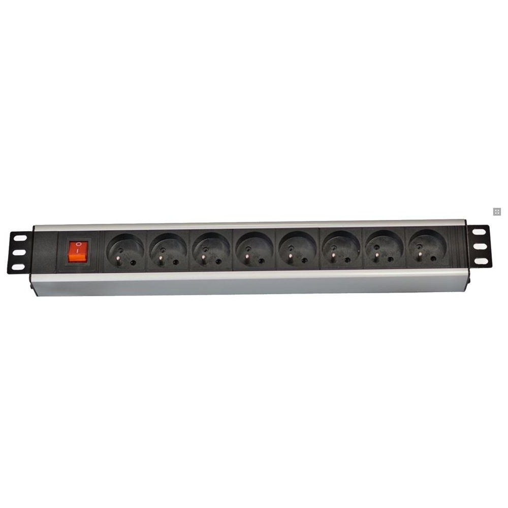NAPPAN2236B - Napájecí panel 8 zásuvek 230V, vypínač, rack 19'', kabel 3m, hliníkový rám NAPPAN2236B - Napájecí panel 8 zásuvek 230V, vypínač, rack 19'', kabel 3m, hliníkový rám