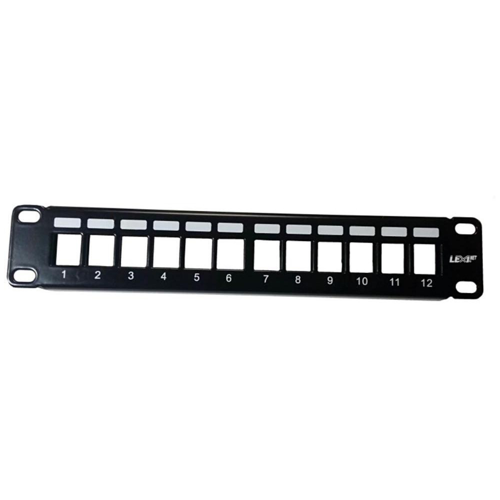PATCHP12PNEOU/F - LEXI-Net Patch panel neosazený pro 10" rozvaděče,12 portů pro UTP i FTP PATCHP12PNEOU/F - LEXI-Net Patch panel neosazený pro 10" rozvaděče,12 portů pro UTP i FTP
