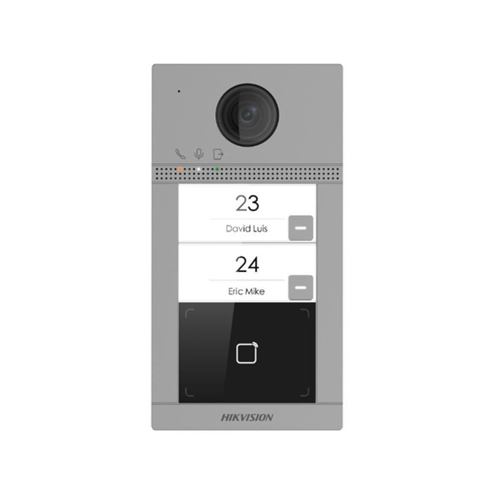 DS-KV8213-WME1(C) - IP dveřní interkom, 2-tlačítkový, čtečka karet, 2MPx kamera, WiFi, povrchová montáž