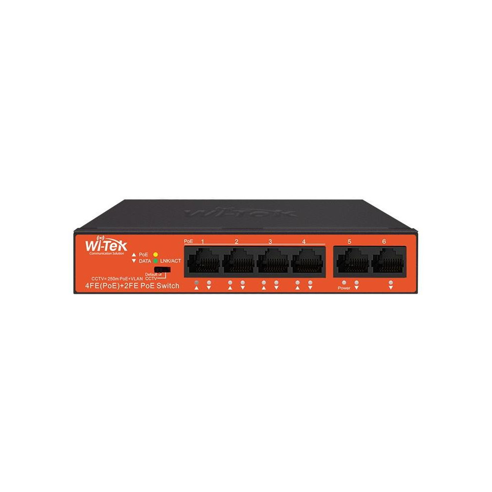 WI-PS205H V2 - 4FE + 2FE PoE switch, 250m, 40W WI-PS205H V2 - 4FE + 2FE PoE switch, 250m, 40W