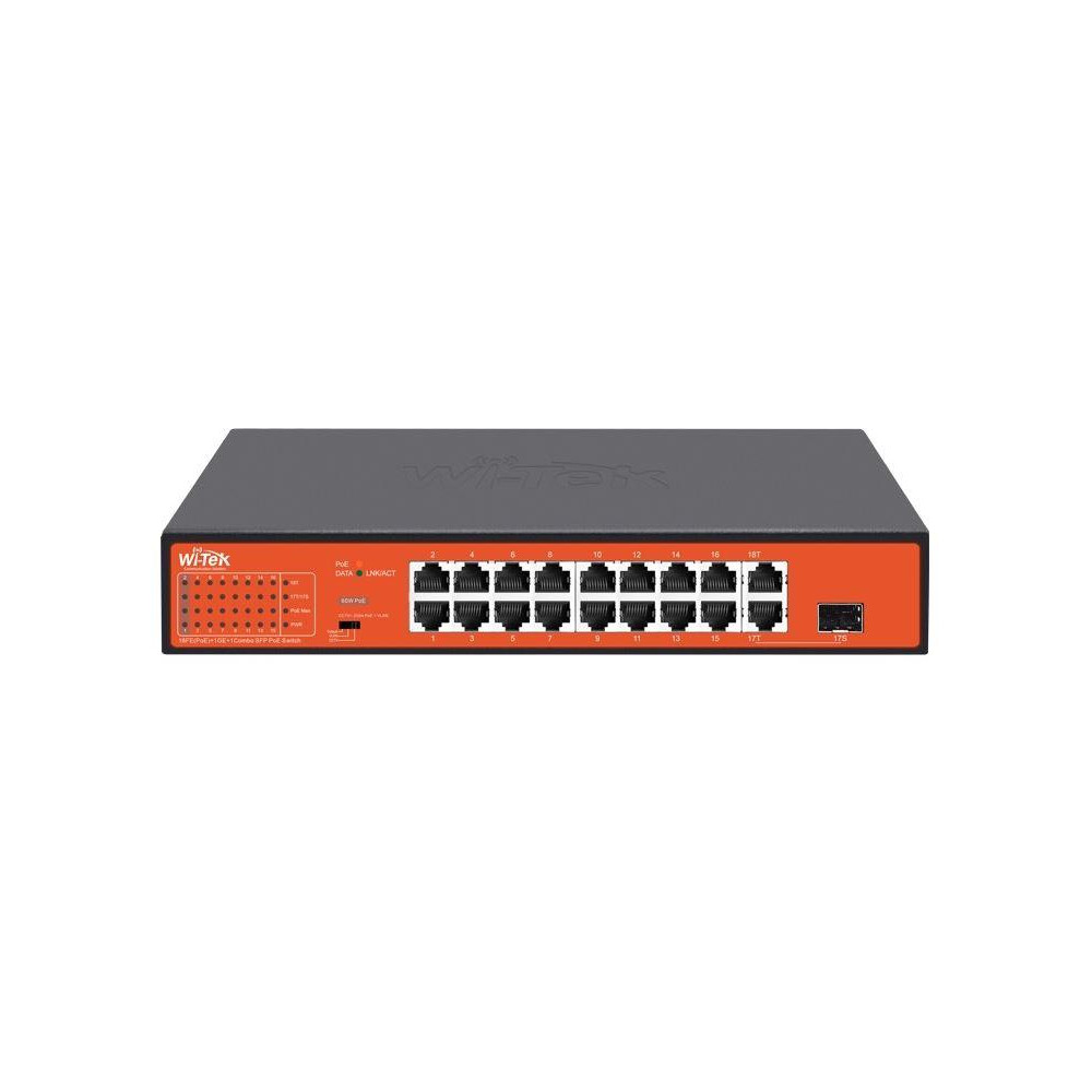 WI-PS518G V4 - 16FE + 1Combo SFP + 1GE HiPoE switch, 250m, 185W WI-PS518G V4 - 16FE + 1Combo SFP + 1GE HiPoE switch, 250m, 185W