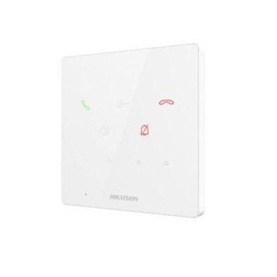 DS-KH6000-E1/White - Vnitřní dotyková IP Audio stanice bez obrazovky, PoE, alarm, bílá