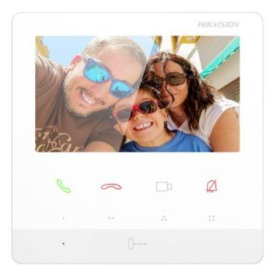 DS-KH6100-E1/White - Vnitřní IP stanice s 4,3"TFT obrazovkou, PoE, bílá