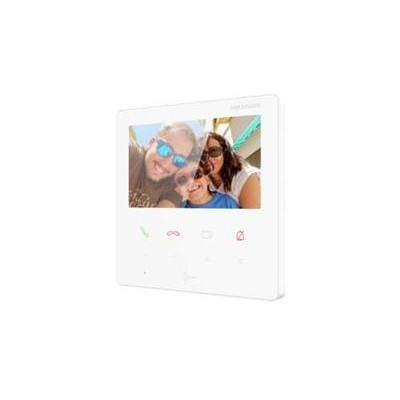 DS-KH6110-WE1/White - Vnitřní IP stanice s 4,3" dotykovou TFT obrazovkou, PoE, Alarm, bílá