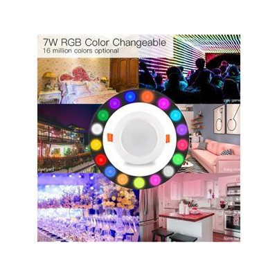 WB-LZD7-RCW-MS - WiFi Smart LED stmívatelné kulaté barevné bodové světlo 7W RGB
