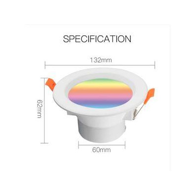 WB-LZD7-RCW-MS - WiFi Smart LED stmívatelné kulaté barevné bodové světlo 7W RGB