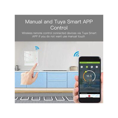 WHT-006-GA-WH-MS - Moes WiFi Smart termostat pro vodní podlahové vytápění, bílý