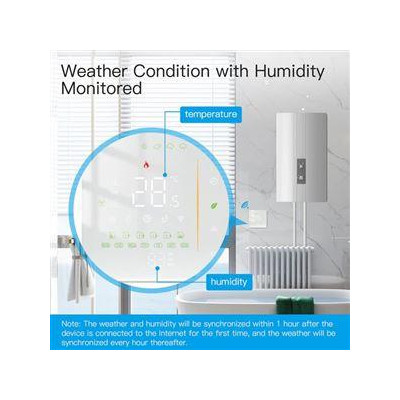 WHT-006-GA-WH-MS - Moes WiFi Smart termostat pro vodní podlahové vytápění, bílý