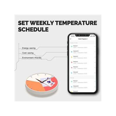 WHT-009-GB-WH-MS - Moes WiFi Smart termostat pro elektrické podlahové vytápění, bílý