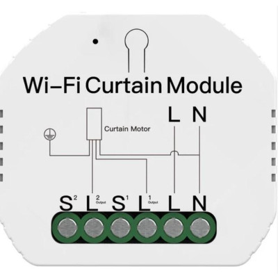 WM-108-MS - Mini WiFi spínač posuvu závěsů nebo rolet, 90-250V AC 50/60HZ