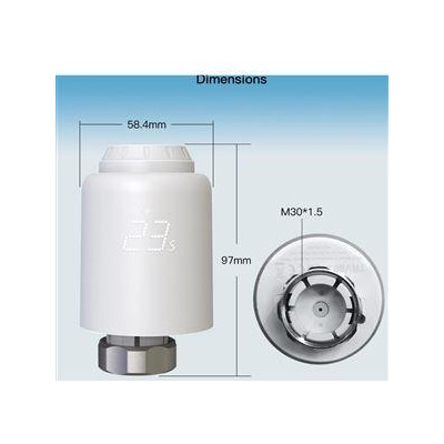 WTRV-PJ-603 - WiFi Smart termostatická hlavice