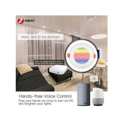 ZB-LZD7-RCW-MS - ZigBee Smart LED stmívatelné bodové světlo RGB 2700K-6500K W+C