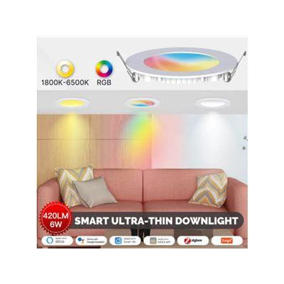 ZB-TDD6-RCW-4-MS - ZigBee Smart LED stmívatelné kulaté barevné bodové světlo, 6W