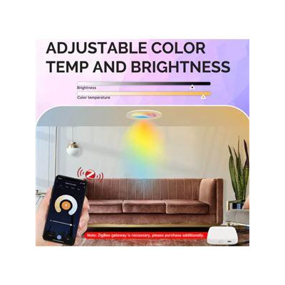ZB-TDD6-RCW-4-MS - ZigBee Smart LED stmívatelné kulaté barevné bodové světlo, 6W