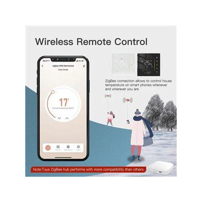ZHT-006-GA-WH-MS - Moes ZigBee Smart termostat pro vodní podlahové vytápění, bílý