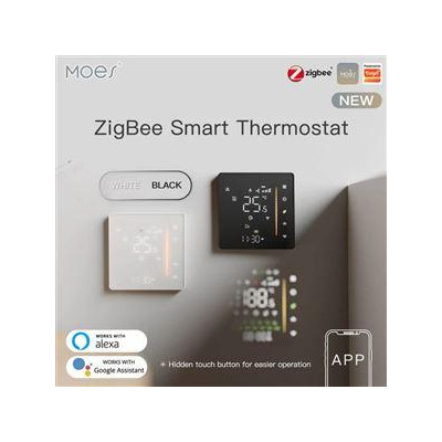 ZHT-006-GA-WH-MS - Moes ZigBee Smart termostat pro vodní podlahové vytápění, bílý