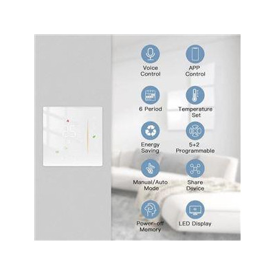ZHT-006-GA-WH-MS - Moes ZigBee Smart termostat pro vodní podlahové vytápění, bílý