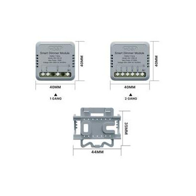 ZM-105B-M-MS - 2 kanálový mini ZigBee ovladač osvětlení, AC 90-250V 50/60HZ, 2x100W