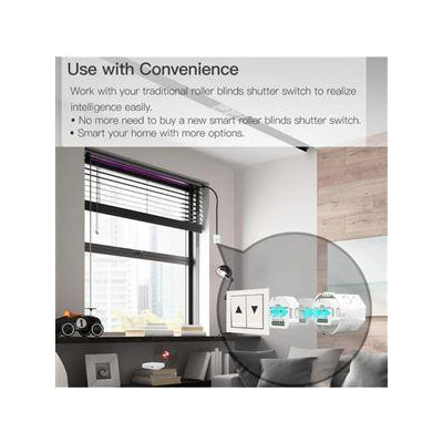 ZRM-108-MS - Mini ZigBee spínač posuvu závěsů nebo rolet, AC 90-250V, 500W