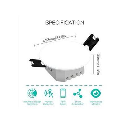 ZSS-QY-HP-MS - ZigBee stropní detektor přítomnosti