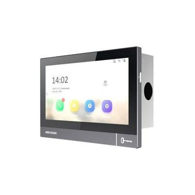 DS-KH8381-WTE1/Flush - 7" IP bytový dotykový monitor s kovovým rámečkem pro zápustnou montáž, Wi-Fi, PoE