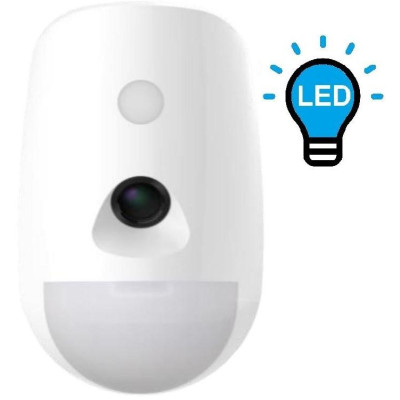 DS-PDPC12PF-EG2-WE(B) - AX PRO bezdrátový PIRCAM detektor, PET imunita do 30kg, dosah 12m, vějíř, LED přísvit