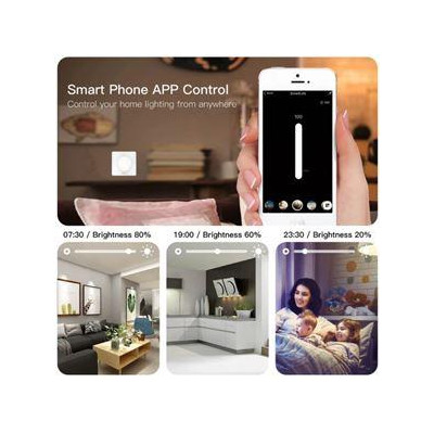 WS-SY-EURD-WH-MS - Smart WiFi otočný stmívač/vypínač v bílém provedení