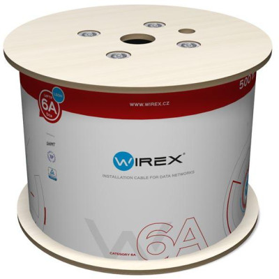 WIC-6A-UF-LD-50-VI - WIREX Instalační kabel CAT6A U/FTP LSOH / DCA 500m cívka fialový