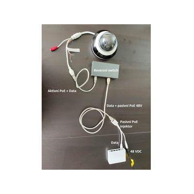 Adex ADS105FRP-4POAF - Reverzní PoE switch pro CCTV; 1x PoE In; 4x PoE Out