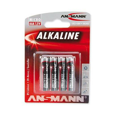 Ansmann LR03 AAA RED - Alkalická baterie AAA,1,5V, LR03, AAA, BL4